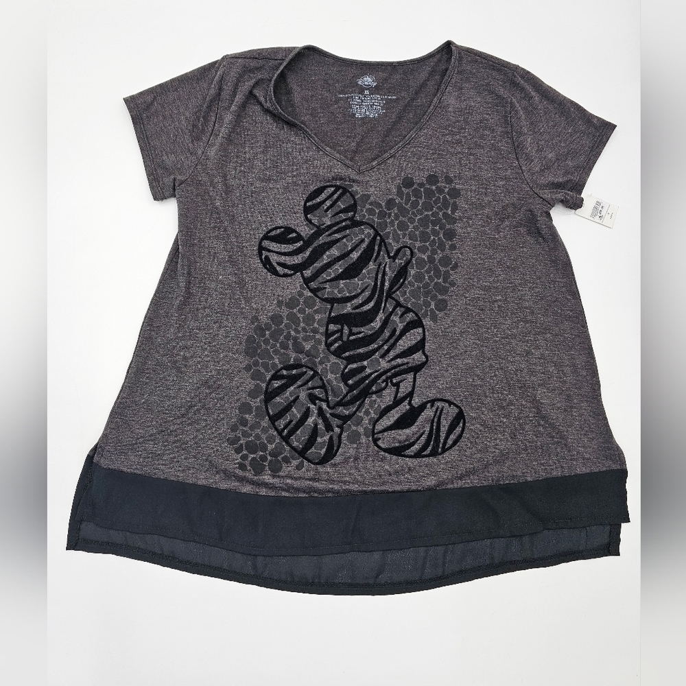 Disney Mickey Mouse Animal Print Blouse NWTs